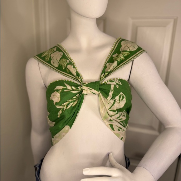 FARM Rio Green Floral Blouse - Picture 4 of 14